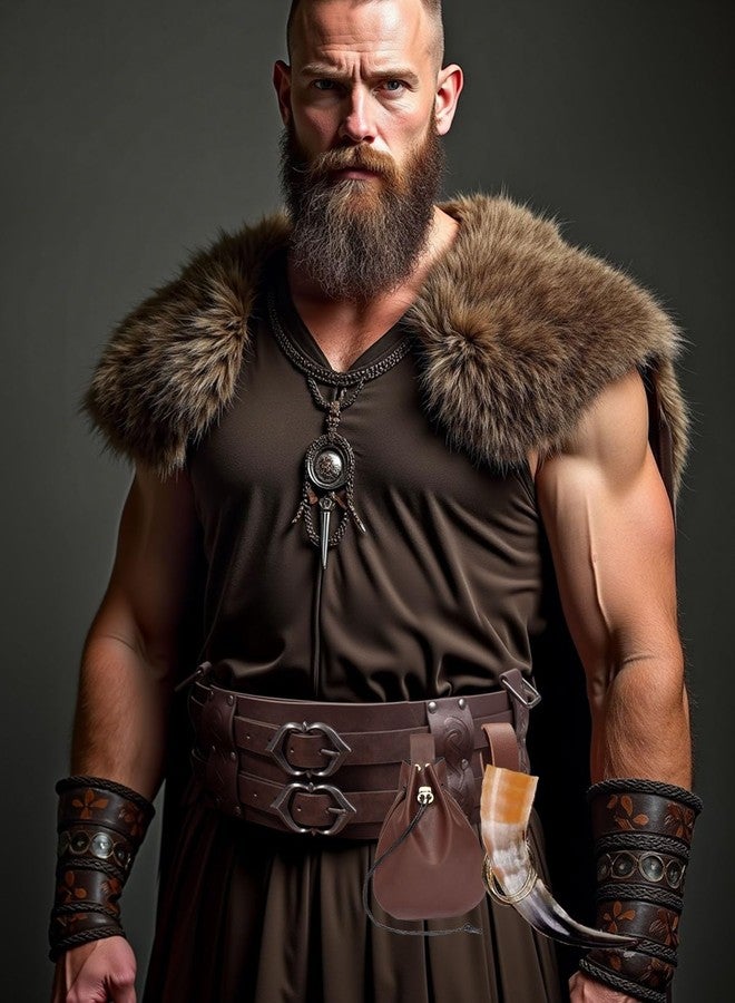 SUMGOGO Retro Waist Belt Medieval Viking Leather Waist Armor Knight Wide Corset Belt Renaissance Halloween Cosplay Costume - Image 2